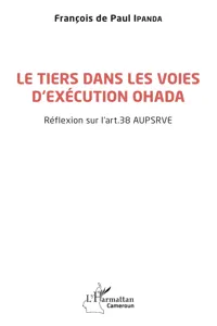 Le tiers dans les voies d'exécution OHADA_cover