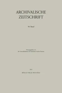 Archivalische Zeitschrift 98