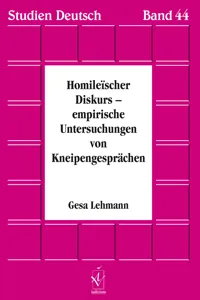 Homileïscher Diskurs – empirische Untersuchungen von Kneipengesprächen_cover