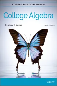 College Algebra, Student Solutions Manual_cover