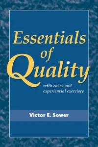 Essentials of Quality with Cases and Experiential Exercises_cover