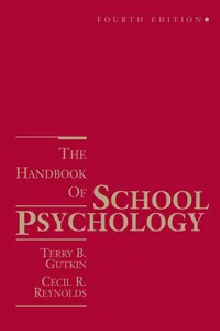 The Handbook of School Psychology_cover