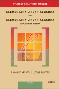 Student Solutions Manual to accompany Elementary Linear Algebra, Applications version, 11e_cover