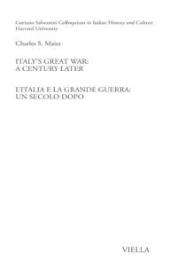 Italy's Great War: A century later / L'italia e la Grande Guerra: un secolo dopo_cover