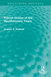 French Drama of the Revolutionary Years_cover