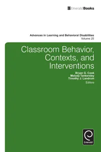 Classroom Behavior, Contexts, and Interventions_cover