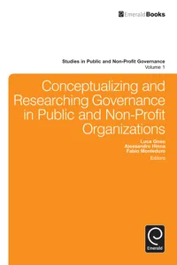 Conceptualizing and Researching Governance in Public and Non-Profit Organizations_cover