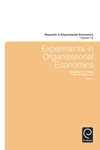 Experiments in Organizational Economics_cover