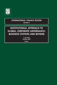 Institutional Approach to Global Corporate Governance_cover