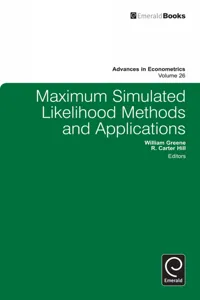 Maximum Simulated Likelihood Methods and Applications_cover