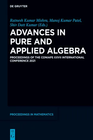 Advances in Pure and Applied Algebra