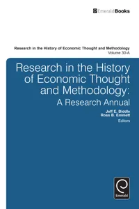 Research in the History of Economic Thought and Methodology_cover