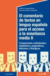 El comentario de textos en lengua española para el acceso a la enseñanza media_cover