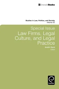 Special Issue: Law Firms, Legal Culture and Legal Practice_cover