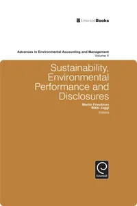 Sustainability, Environmental Performance and Disclosures_cover