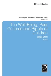 The Well-Being, Peer Cultures and Rights of Children_cover