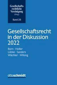 Gesellschaftsrecht in der Diskussion 2022_cover