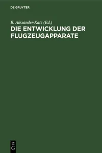 Die Entwicklung der Flugzeugapparate_cover