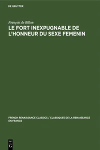 Le Fort inexpugnable de l'honneur du sexe Femenin_cover