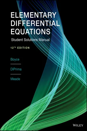 Elementary Differential Equations, Student Solutions Manual