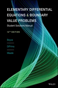 Elementary Differential Equations and Boundary Value Problems, Student Solutions Manual_cover