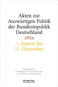 Akten zur Auswärtigen Politik der Bundesrepublik Deutschland 1954_cover