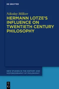 Hermann Lotze's Influence on Twentieth Century Philosophy_cover