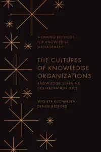 The Cultures of Knowledge Organizations_cover