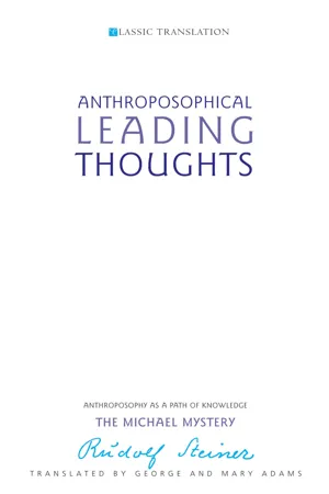 Anthroposophical Leading Thoughts