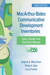 MacArthur-Bates Communicative Development Inventories User's Guide and Technical Manual_cover