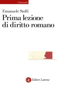 Prima lezione di diritto romano_cover