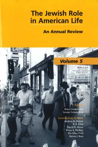 The Jewish Role in American Life: An Annual Review_cover