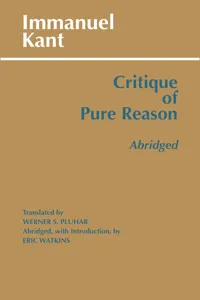 Critique of Pure Reason, Abridged_cover