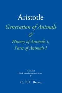 Generation of Animals & History of Animals I, Parts of Animals I_cover