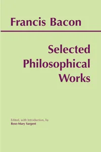 Bacon: Selected Philosophical Works_cover