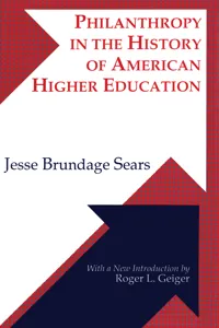 Philanthropy in the History of American Higher Education_cover