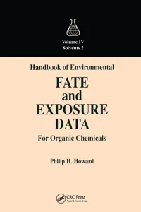 Handbook of Environmental Fate and Exposure Data for Organic Chemicals, Volume IV_cover