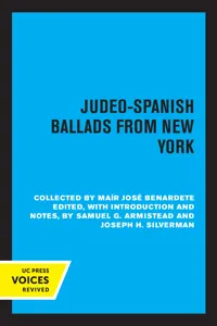 Judeo-Spanish Ballads from New York_cover