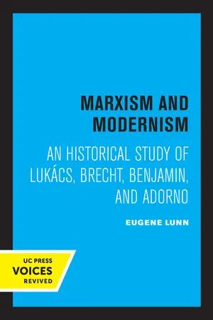 Book cover image for: Marxism and Modernism