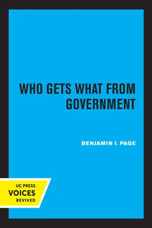 Book cover image for: Who Gets What from Government