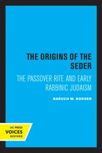 The Origins of the Seder_cover