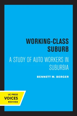 Book cover image for: Working-Class Suburb