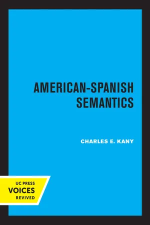 Book cover image for: American-Spanish Semantics