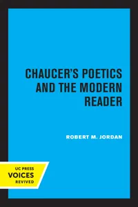 Chaucer's Poetics and the Modern Reader_cover