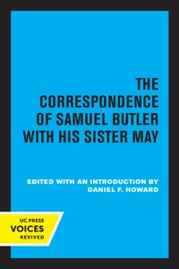 The Correspondence of Samuel Butler with His Sister May_cover