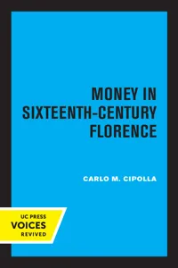 Money in Sixteenth-Century Florence_cover