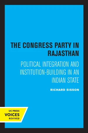Book cover image for: The Congress Party in Rajasthan