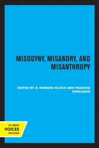 Misogyny, Misandry, and Misanthropy_cover