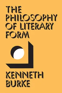 The Philosophy of Literary Form_cover