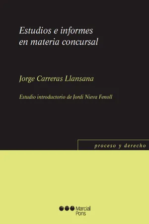 Estudios e informes en materia concursal